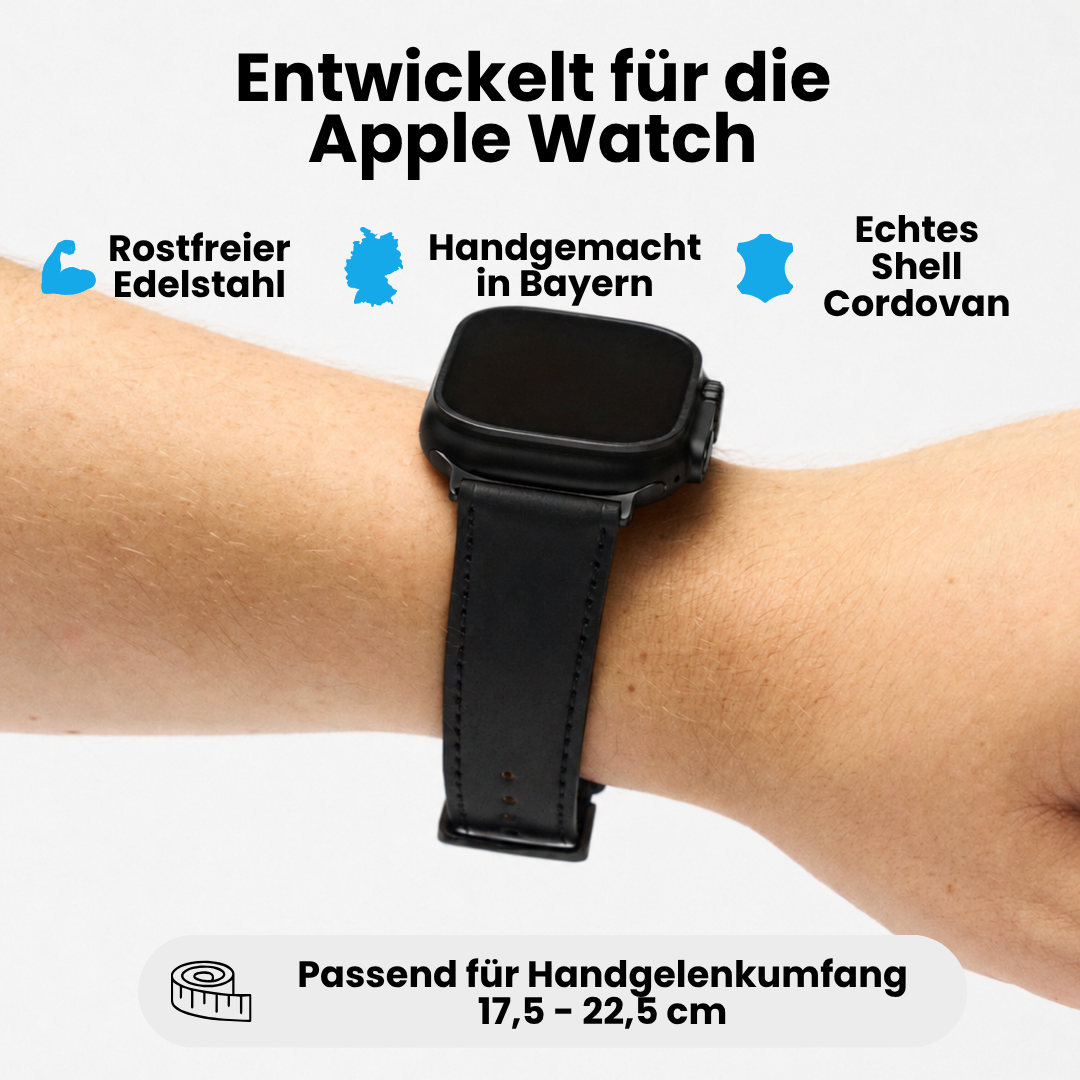 Shell Cordovan Lederband für die Apple Watch