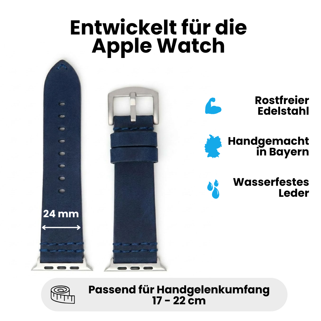 Wasserfestes Lederarmband für Apple Watch Ultra