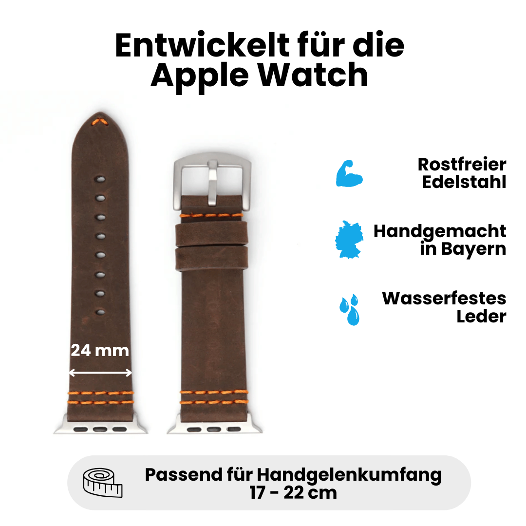 Wasserfestes Lederarmband für Apple Watch Ultra