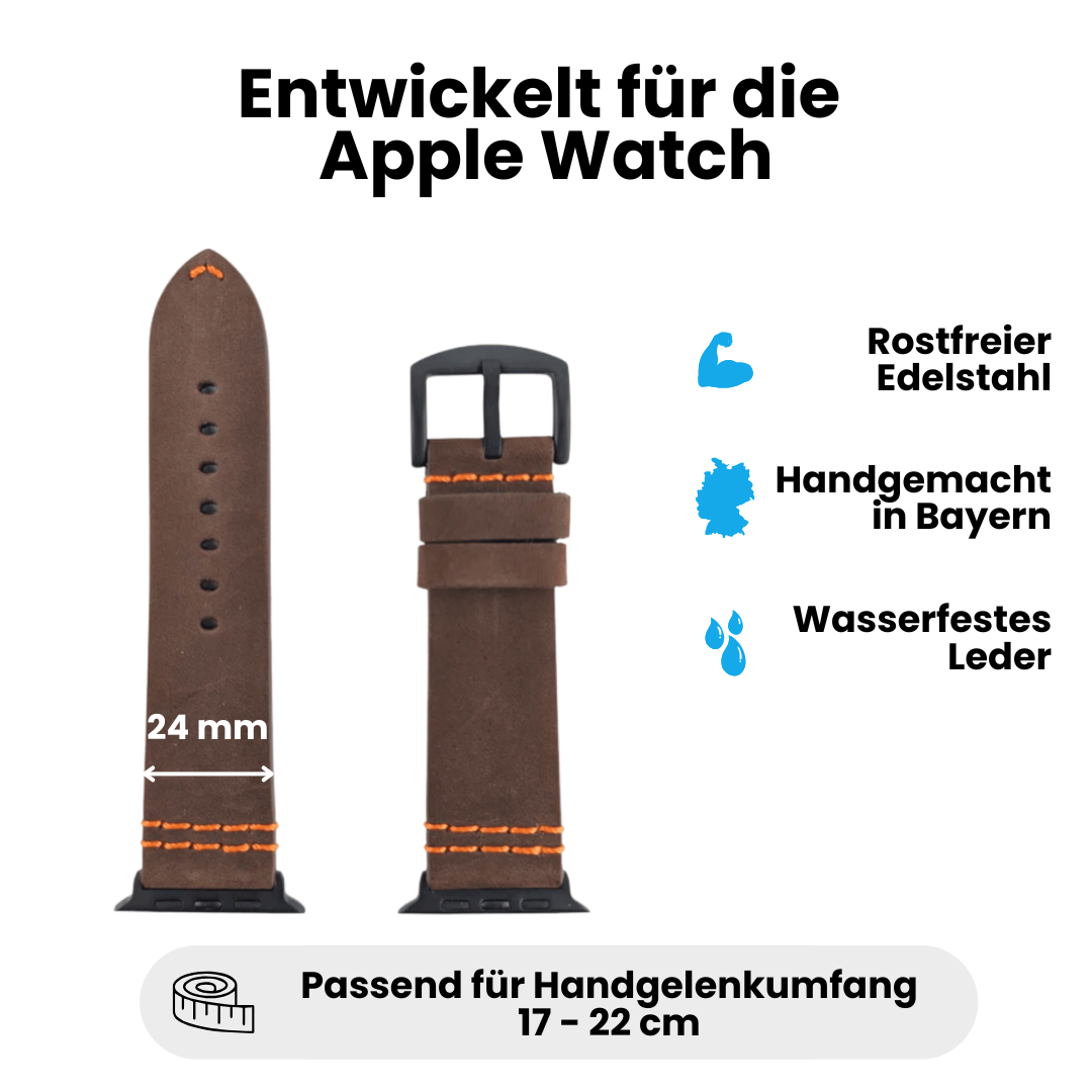 Wasserfestes Lederarmband für Apple Watch Ultra