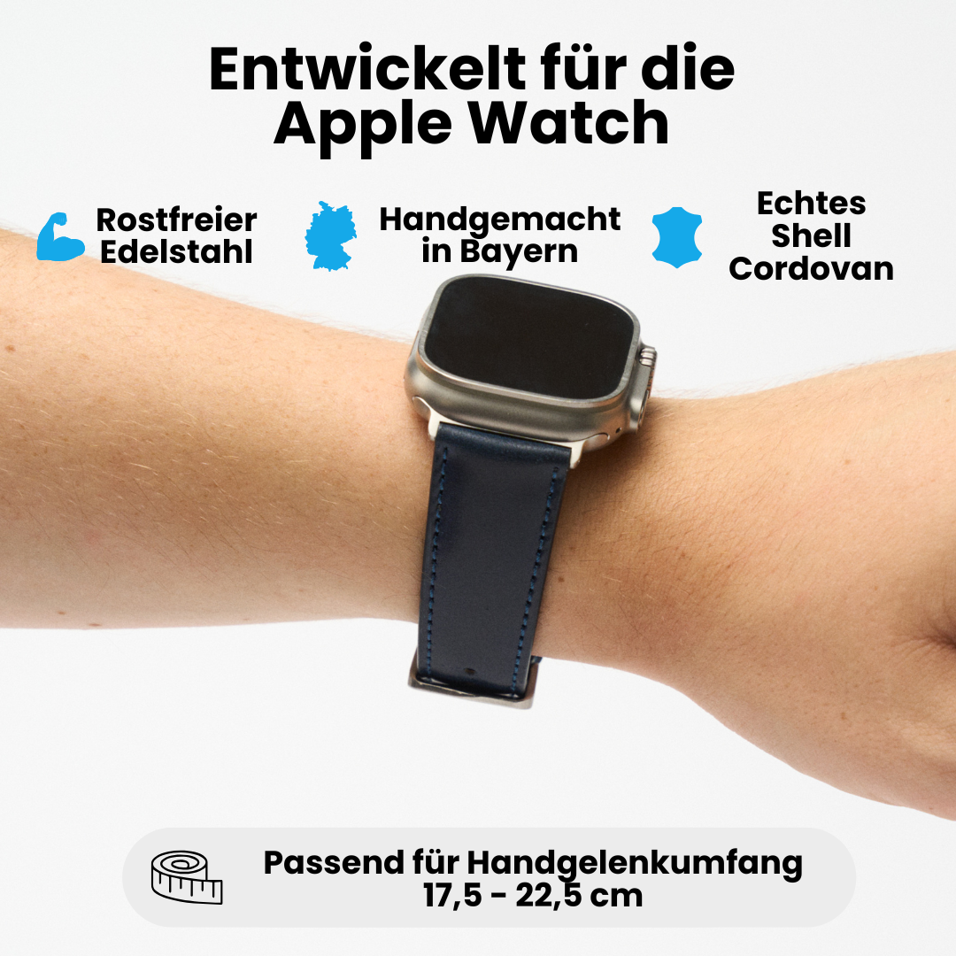 Shell Cordovan Lederband für die Apple Watch