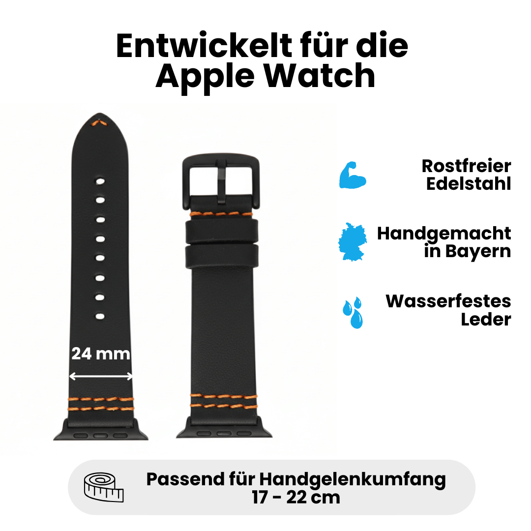 Wasserfestes Lederarmband für Apple Watch Ultra