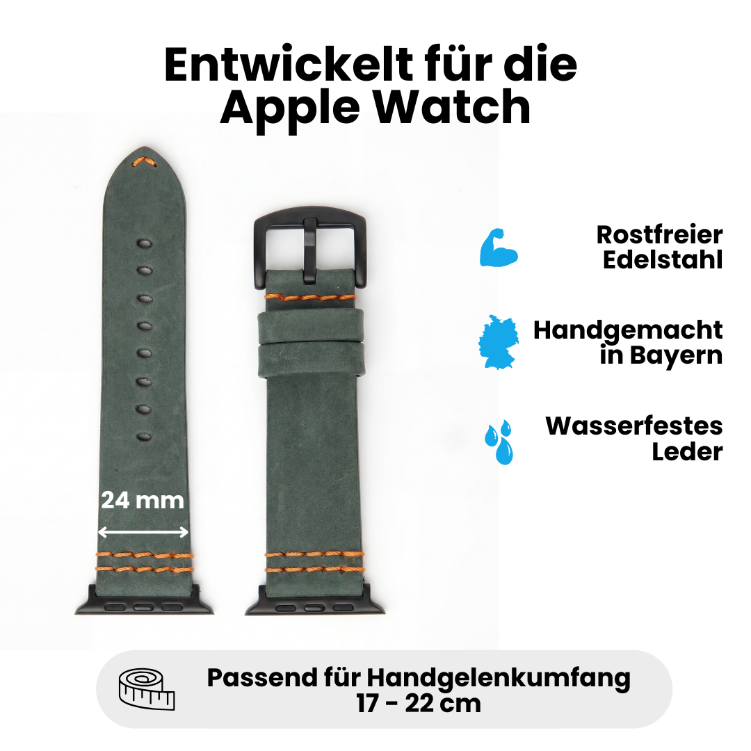 Wasserfestes Lederarmband für Apple Watch Ultra