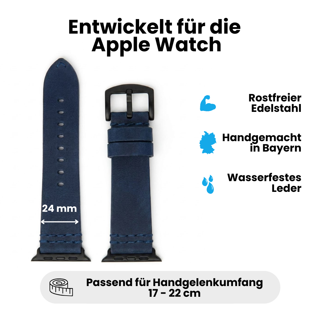 Wasserfestes Lederarmband für Apple Watch Ultra