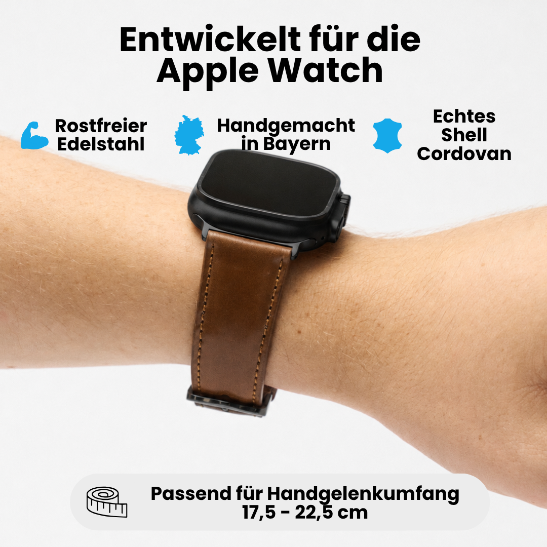 Shell Cordovan Lederband für die Apple Watch