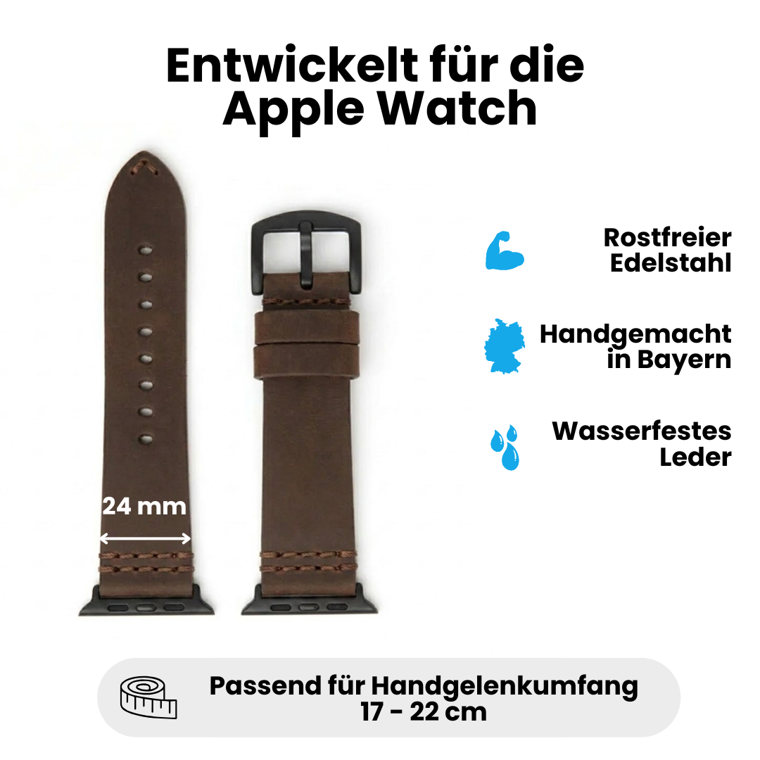 Wasserfestes Lederarmband für Apple Watch Ultra
