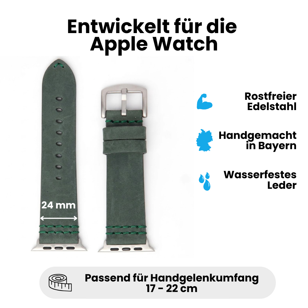 Wasserfestes Lederarmband für Apple Watch Ultra