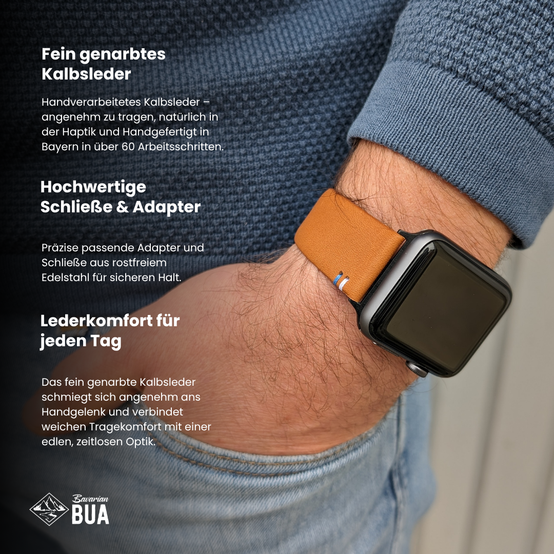 Armband für die Apple Watch aus Kalbleder
