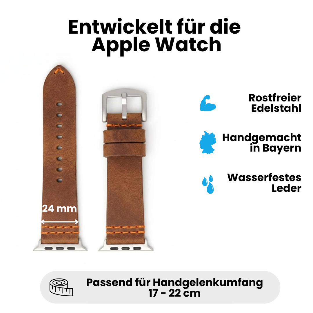 Wasserfestes Lederarmband für Apple Watch Ultra