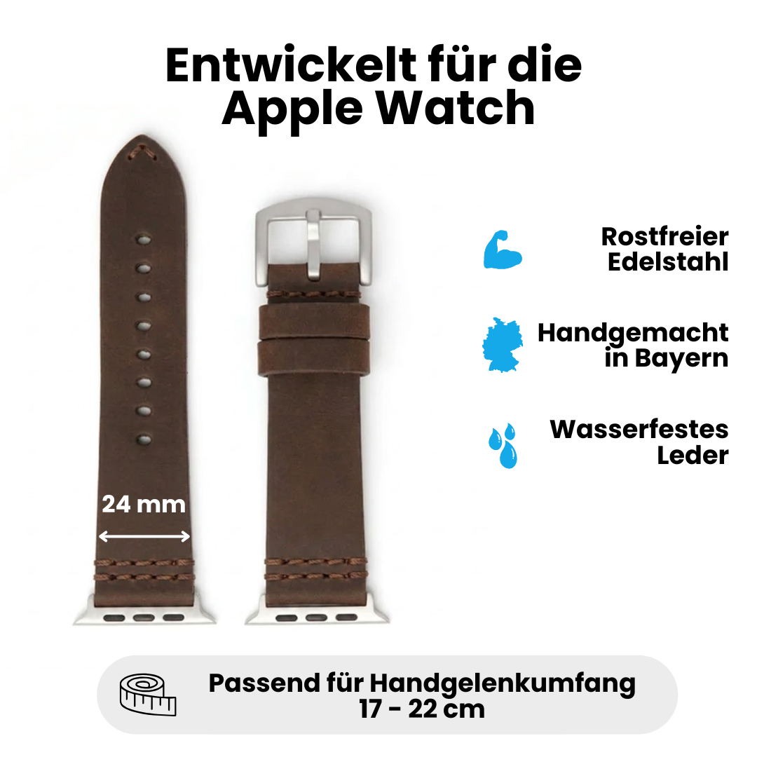 Wasserfestes Lederarmband für Apple Watch Ultra