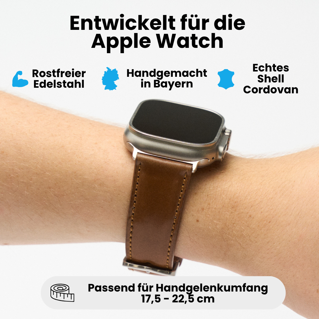 Shell Cordovan Lederband für die Apple Watch