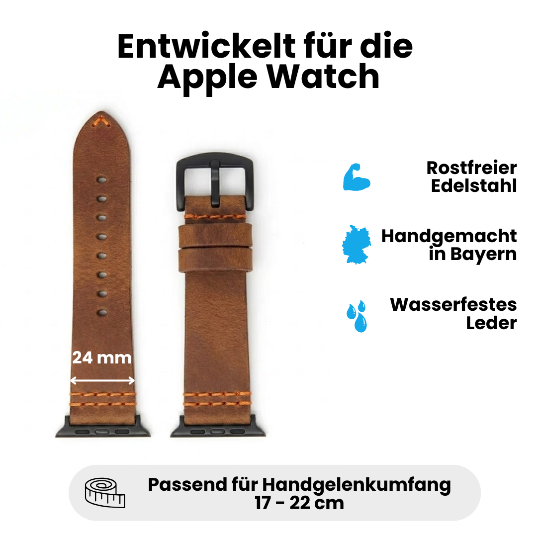 Wasserfestes Lederarmband für Apple Watch Ultra