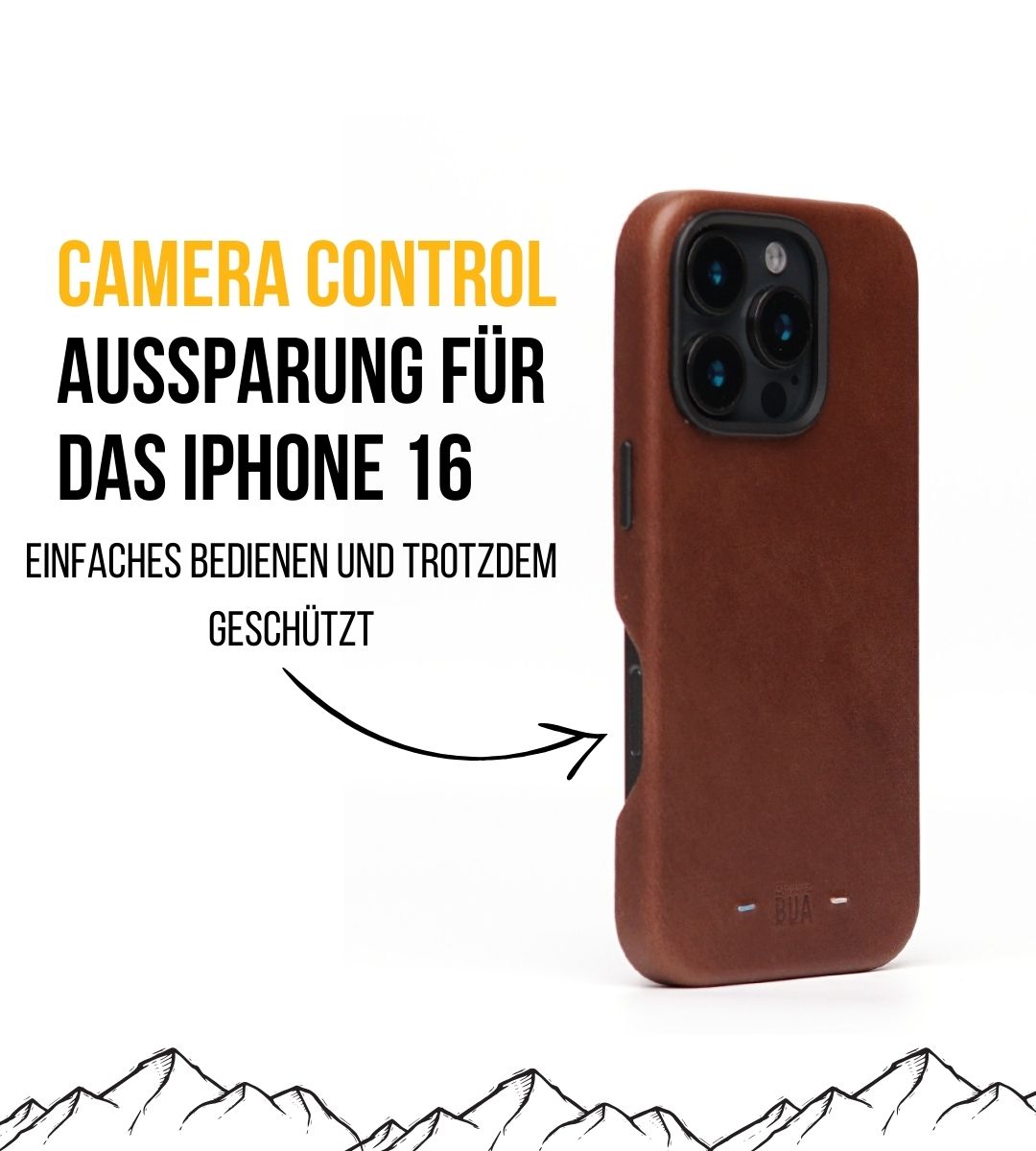 Leder Hülle für iPhone mit MagSafe | Braun