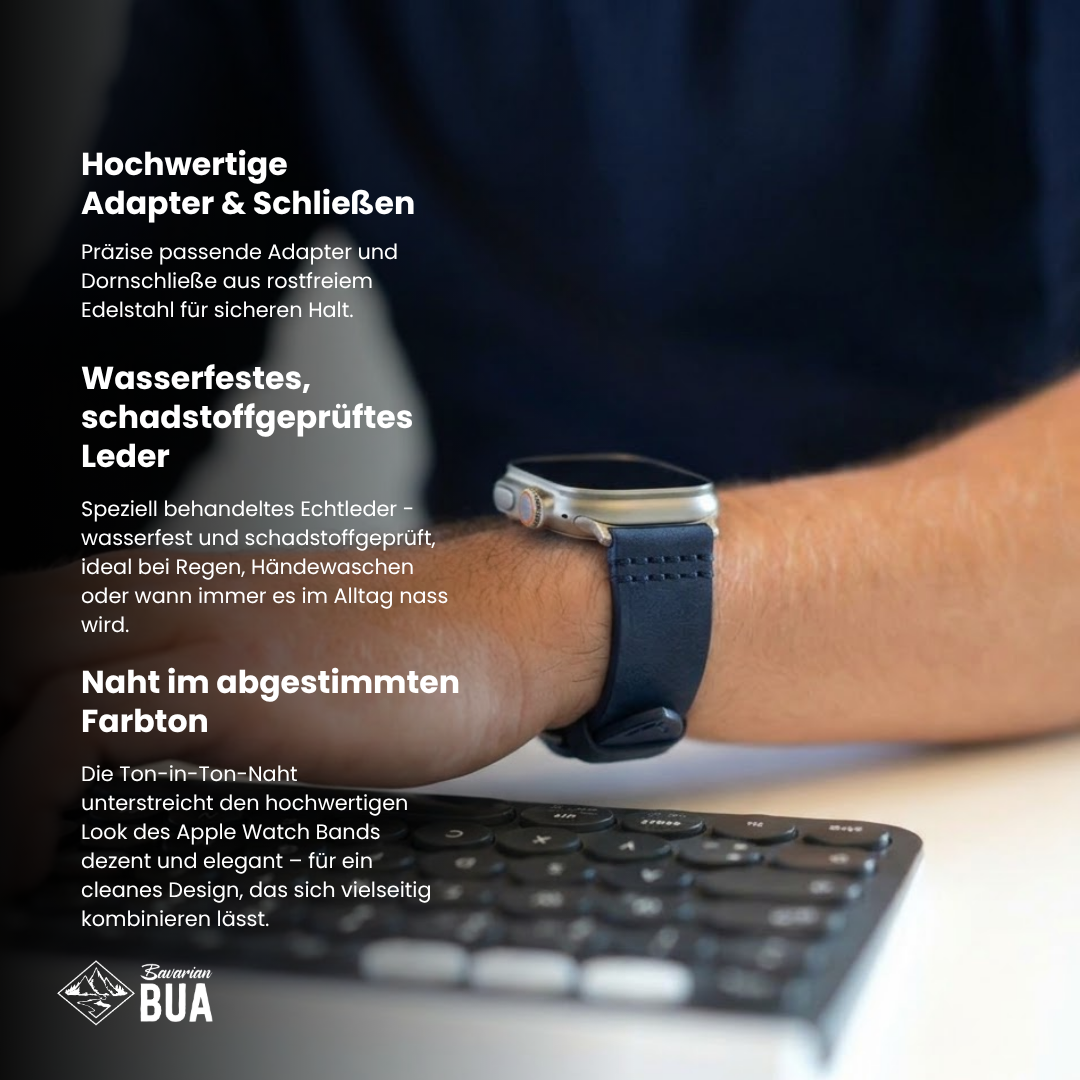 Wasserfestes Lederarmband für Apple Watch Ultra