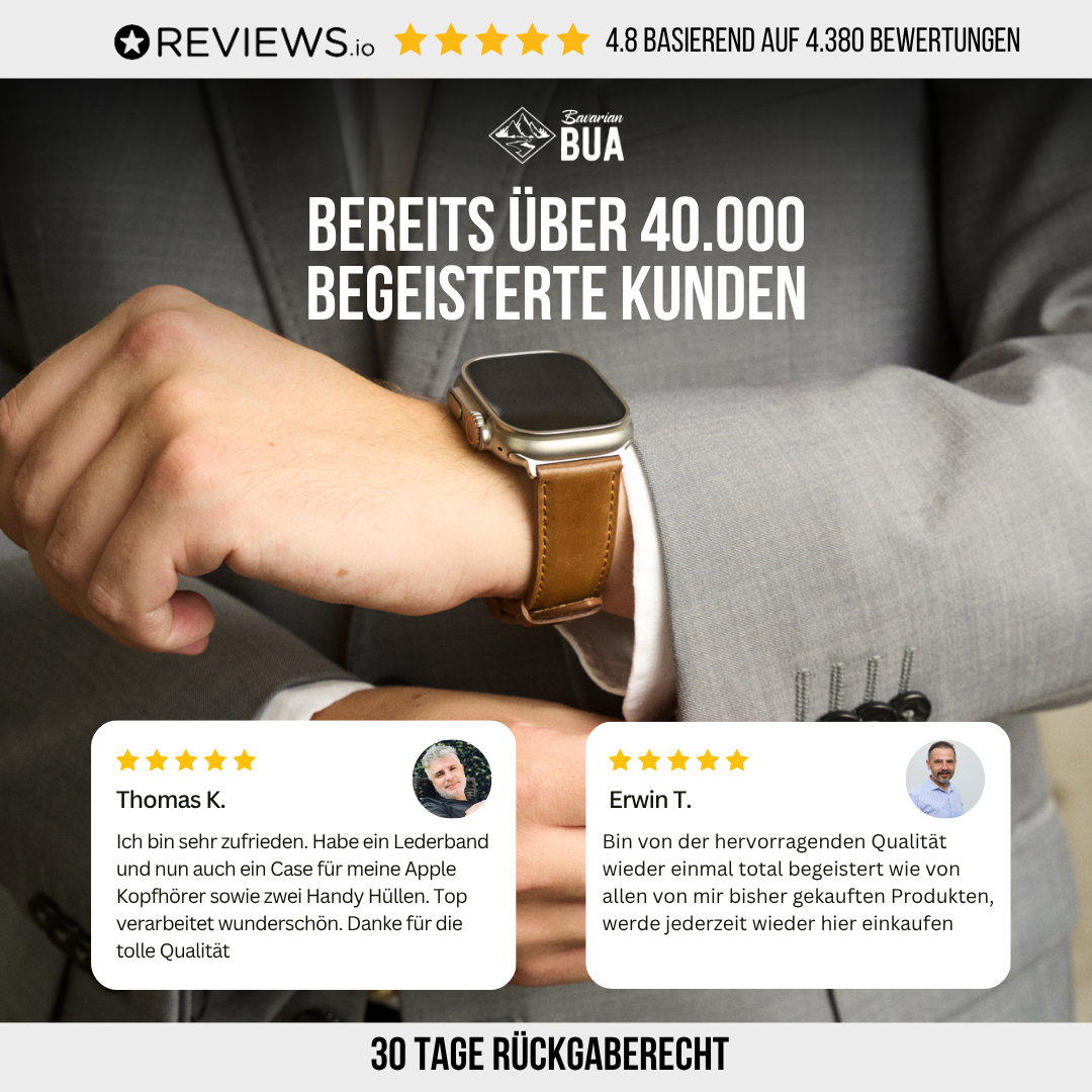 Shell Cordovan Lederband für die Apple Watch