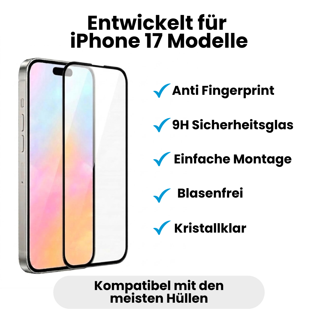 Displayschutzfolie iPhone 17 mit Applikator