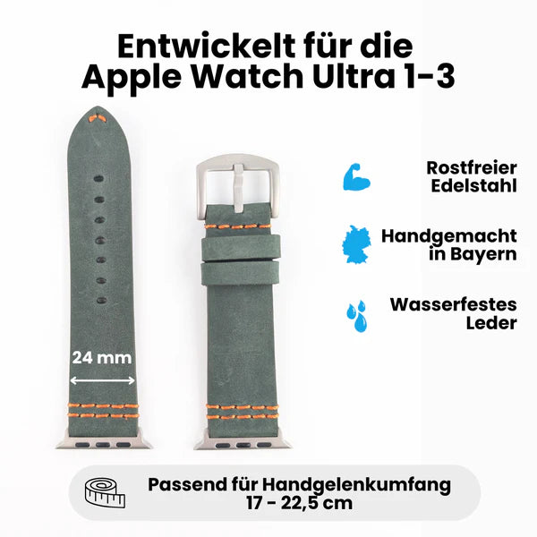 Wasserfestes Lederarmband für Apple Watch Ultra