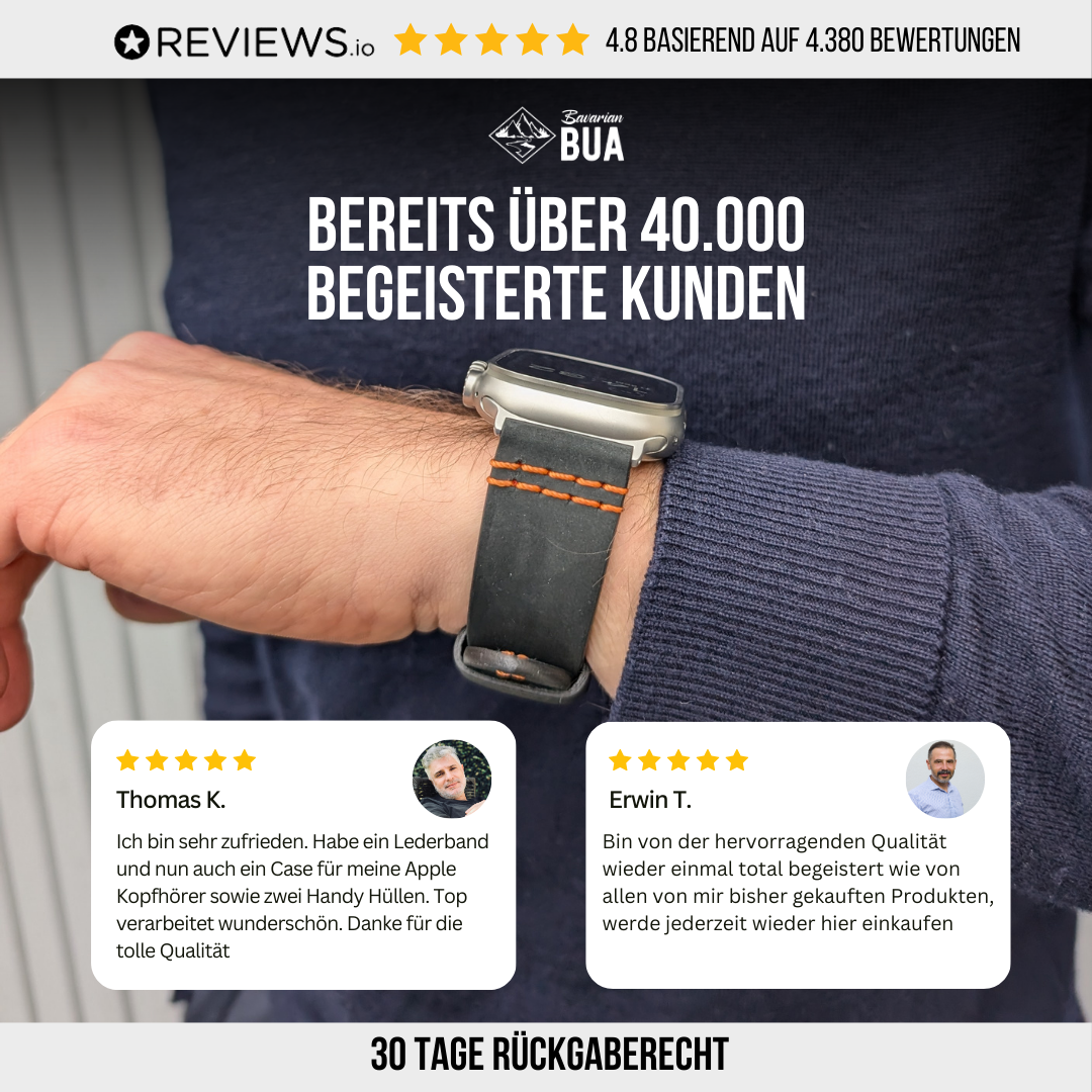 Wasserfestes Lederarmband für Apple Watch Ultra