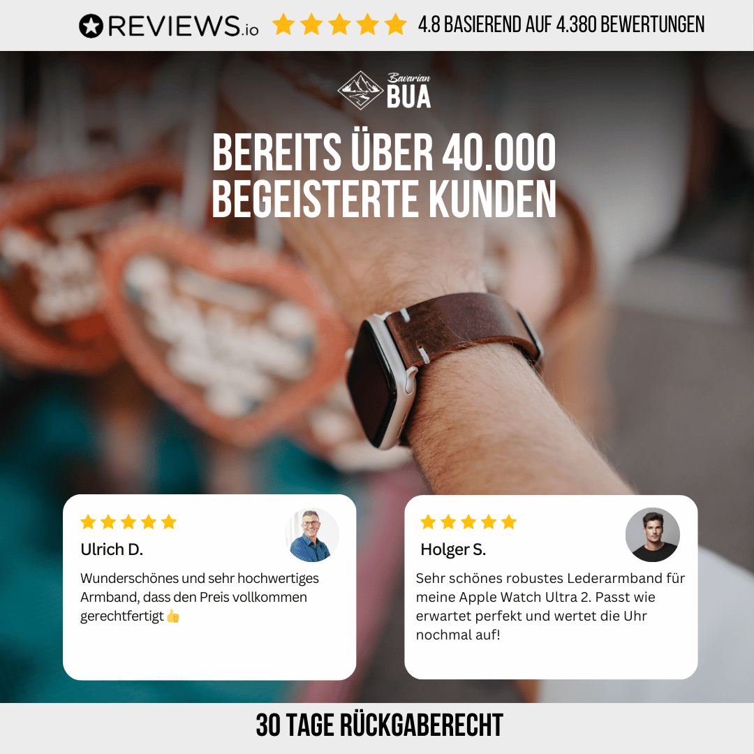 Armband für die Apple Watch aus Rindleder