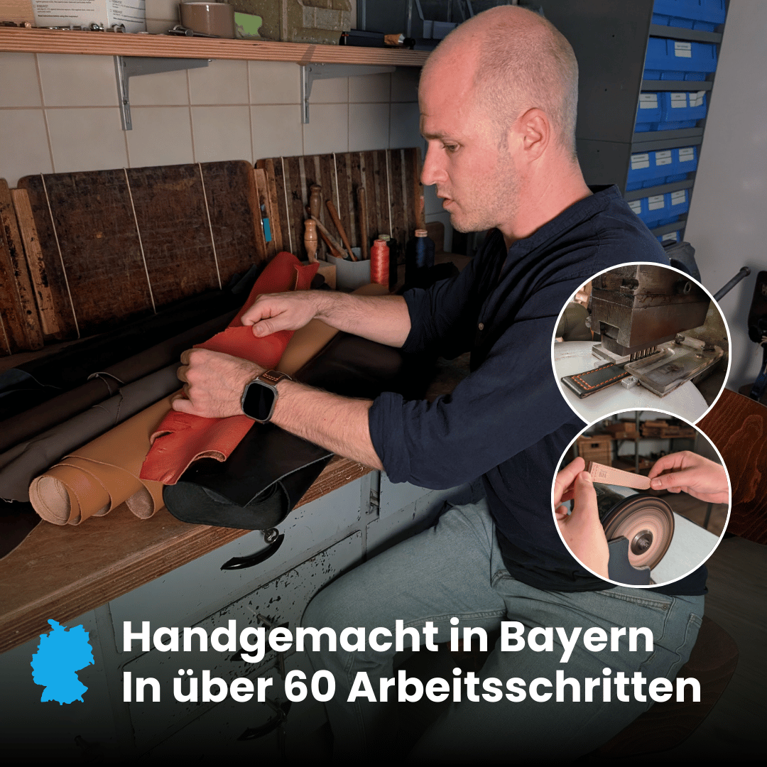 Weiches Lederband für Apple Watch aus Vollnarbenleder