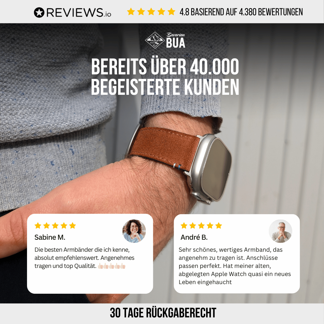 Armband für die Apple Watch Ultra aus Wildleder