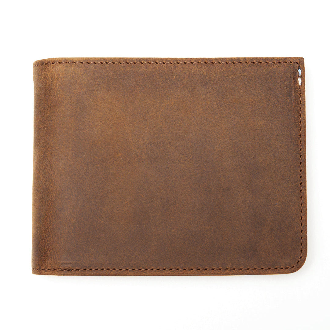 Großer Geldbeutel aus Echtleder mit Münzfach und Klappe