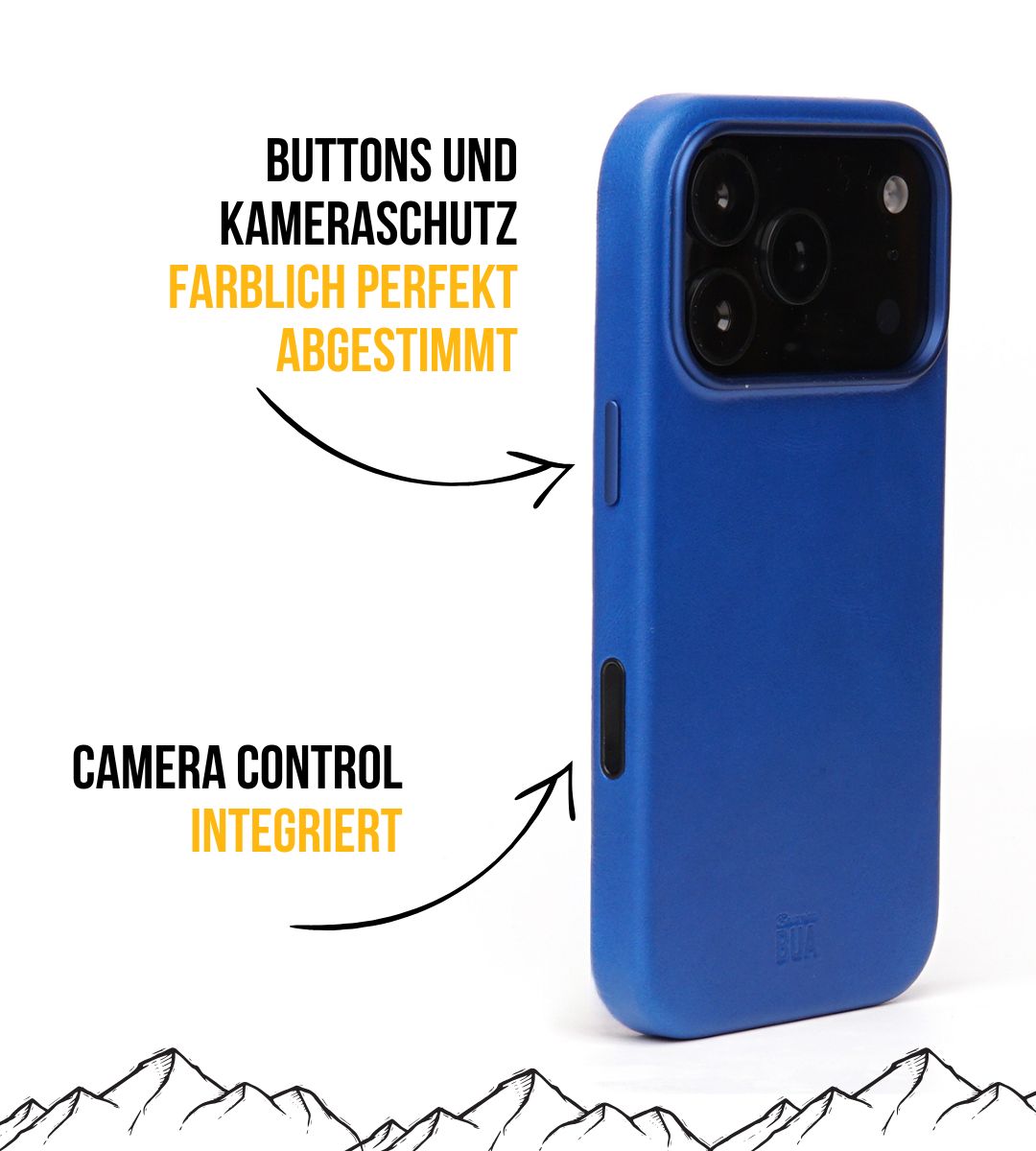 Leder Hülle für iPhone 17 mit MagSafe | Blau