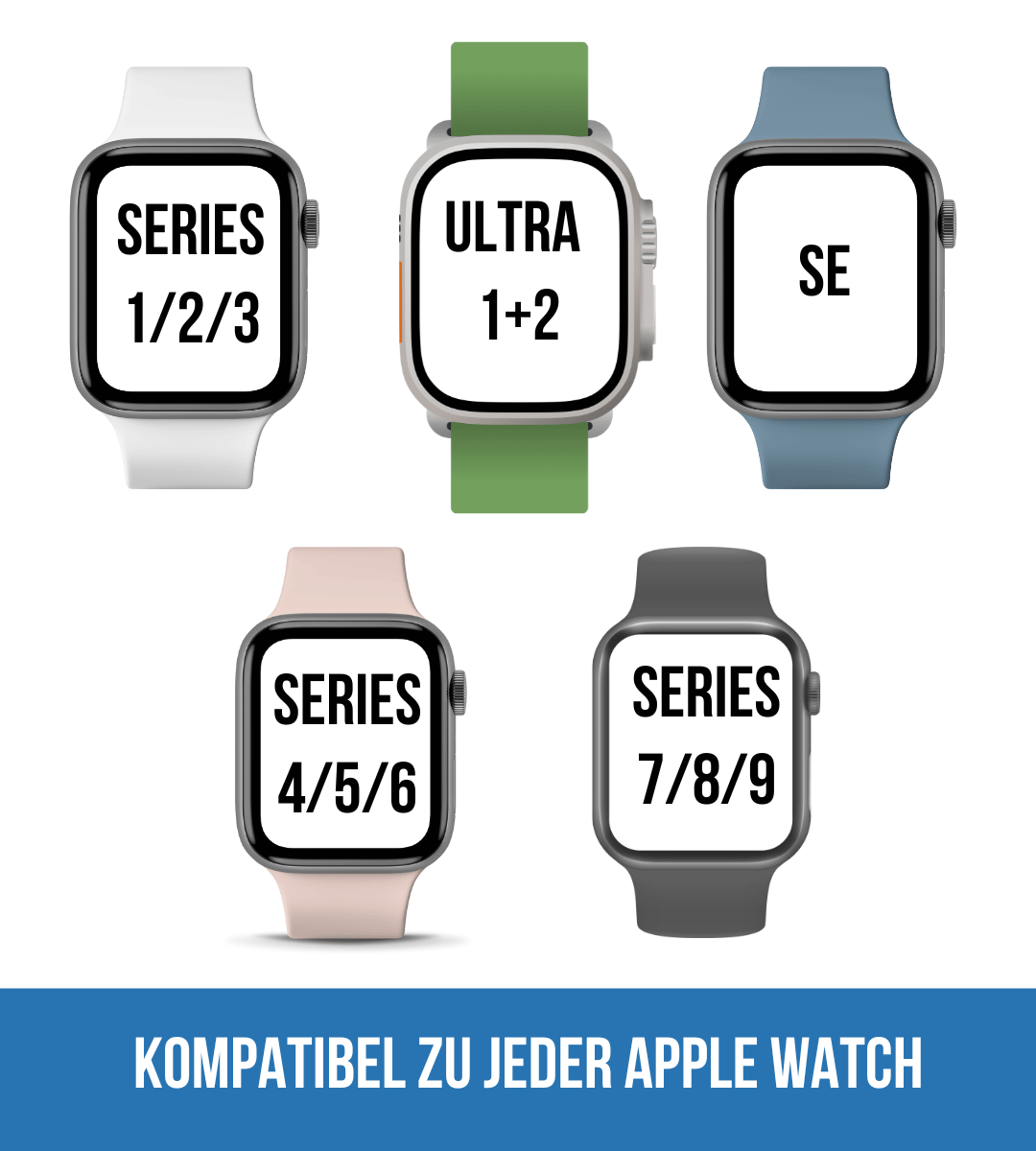 Apple Watch® Ozeanplastikband | Dunkelblau