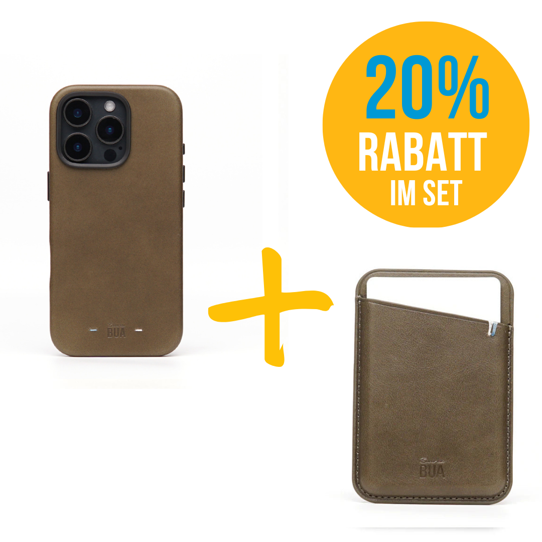 iphone 16 bundle olive mit magsafe wallet