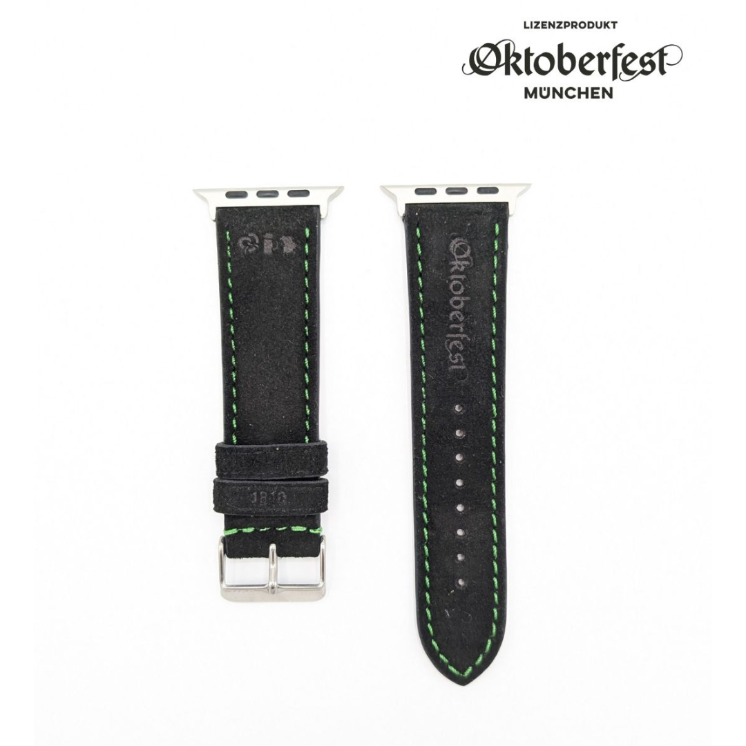Oktoberfest™️ Lederhosenbandl für deine Apple Watch, schwarz