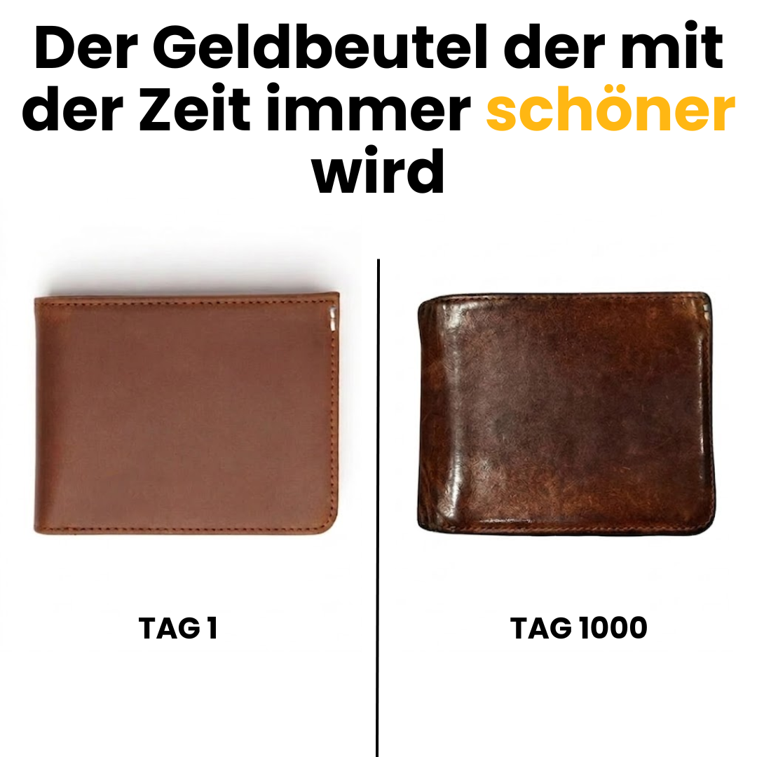 Set aus Rindleder Armband & Geldbeutel