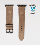 Apple Watch® Wildlederbandl | Beige Wappen