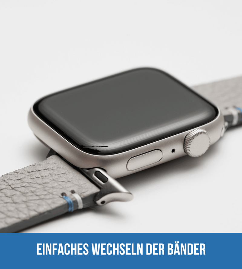 Apple Watch® Hirschlederband | Hellgrau