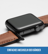 Apple Watch® Rindlederband | Mittelbraun Naht