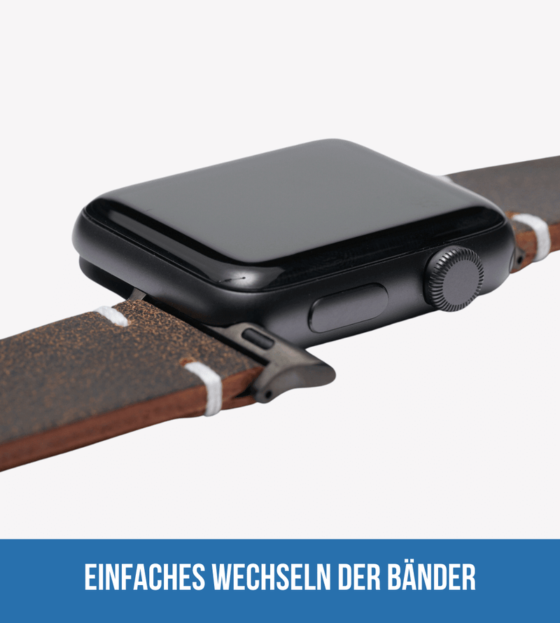 Apple Watch® Rindlederband | Dunkelbraun Rough
