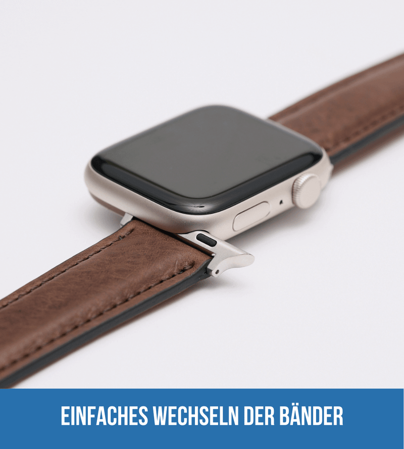 Apple Watch® Rindlederband | Dunkelbraun Naht