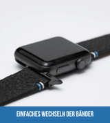Apple Watch® Hirschlederband | Schwarz