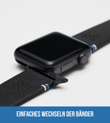 Apple Watch® Lederbandl | Schwarz Wappen