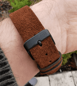 Apple Watch® Set Wildlederbandl | Mittelbraun + Grau