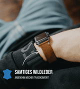 Apple Watch® Wildlederbandl | Mittelbraun