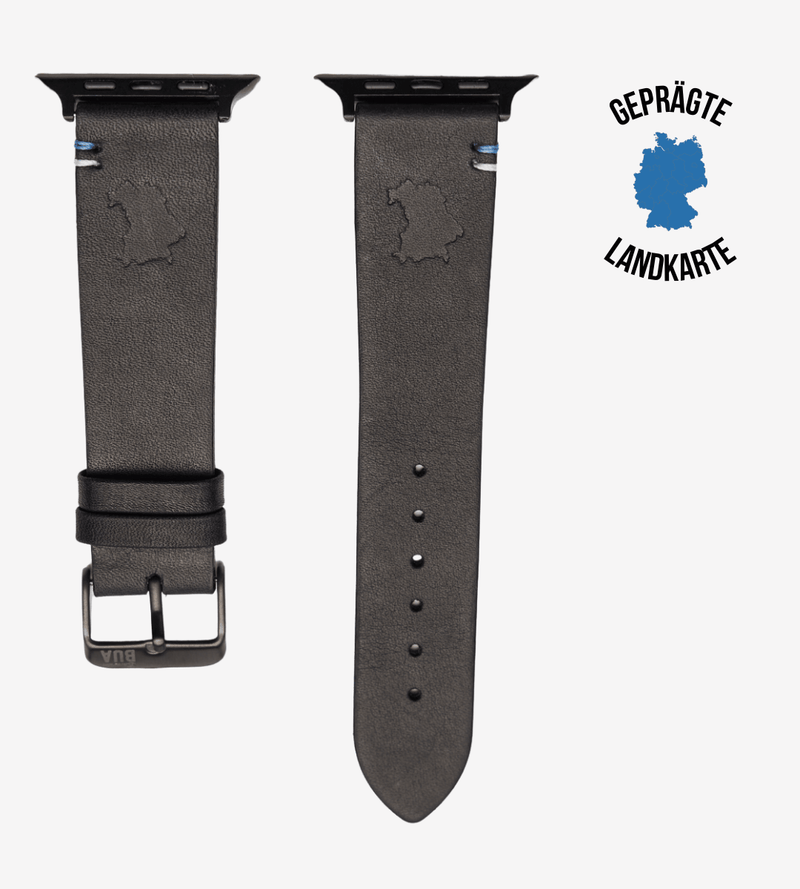 Apple Watch® Lederbandl | Schwarz Bayern