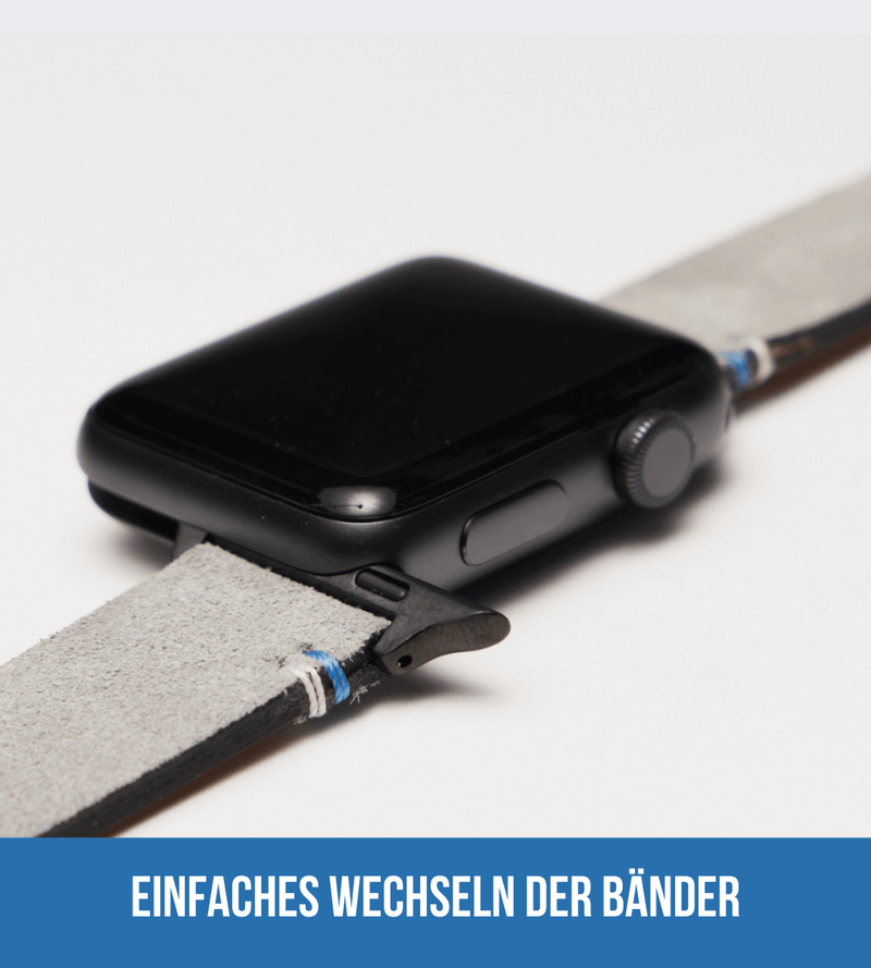Apple Watch® Wildlederbandl | Hellgrau