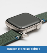 Apple Watch® Hirschlederband | Dunkelgrün