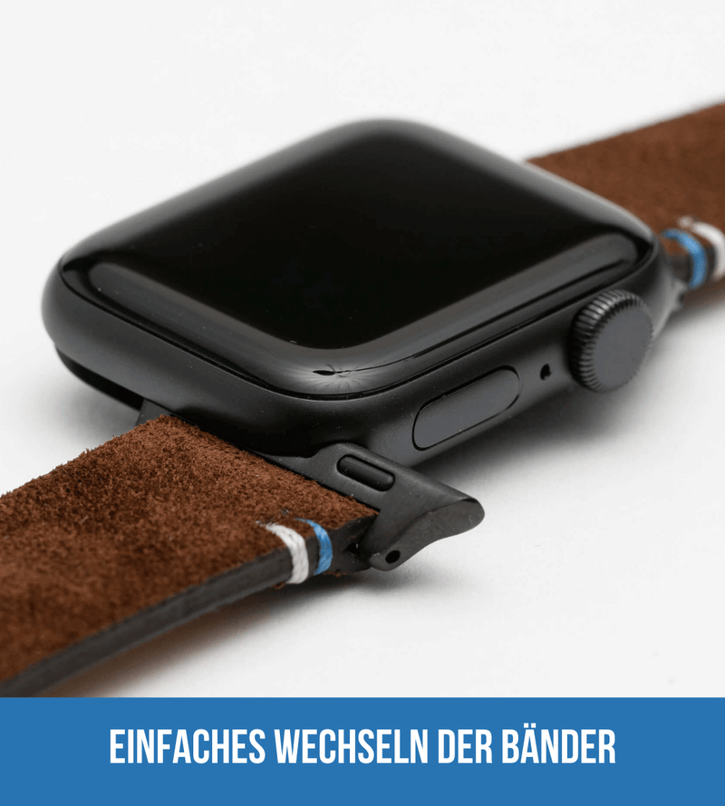 Apple Watch® Set Wildlederbandl | Mittelbraun + Grau