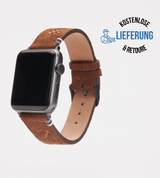 Apple Watch® Set Wildlederbandl | Mittelbraun Wappen + Geldbeutel