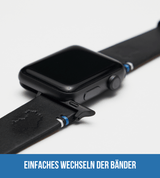 Apple Watch® Lederbandl | Schwarz Bayern