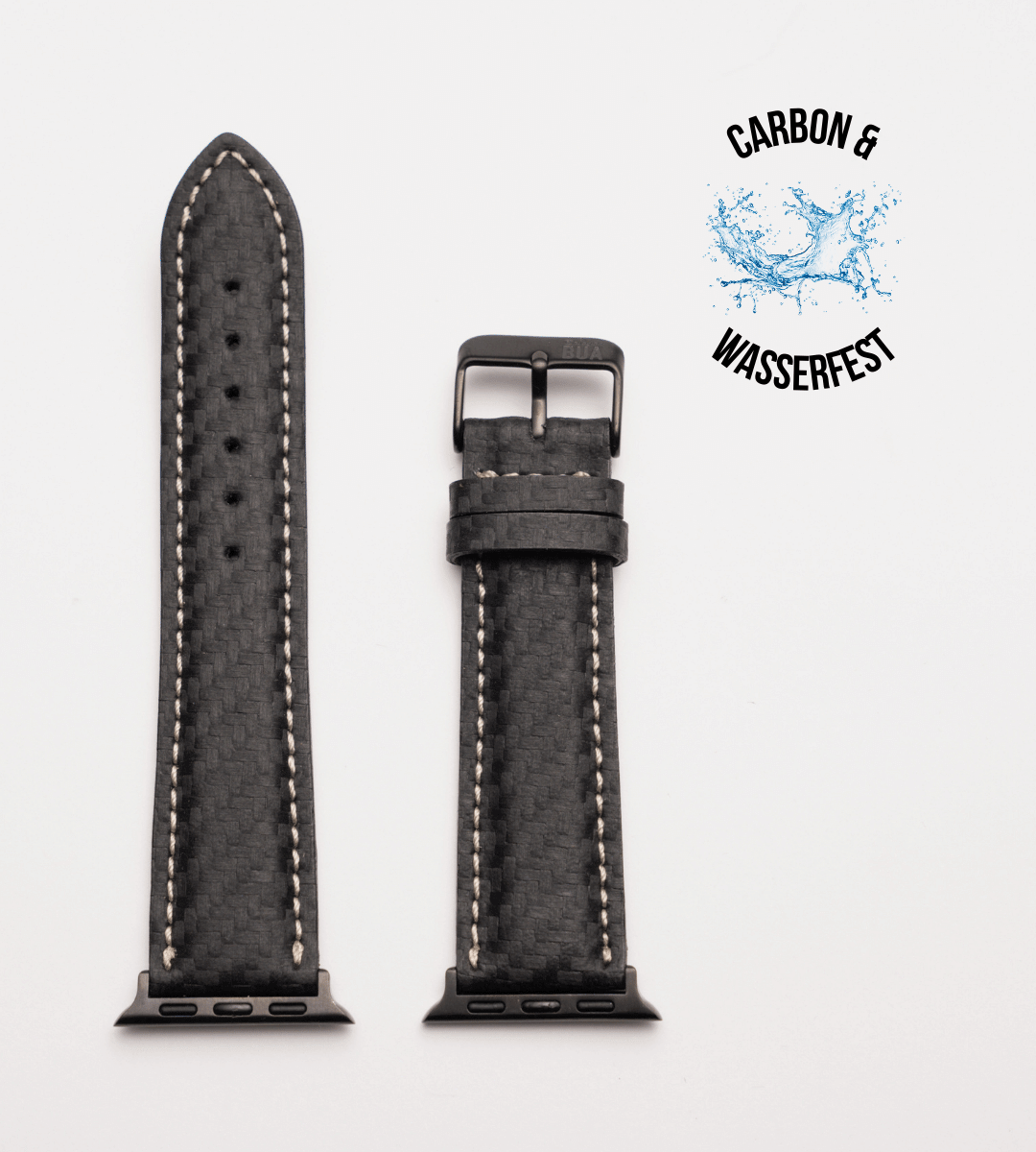 Damen Armband für die Apple Watch aus Rindleder | Carbon