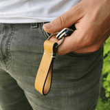 Schlüsselanhänger | Leder Hellbraun
